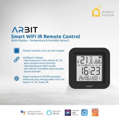 ARBIT - Smart Wifi IR Remote Temperature & Humidity Sensor Display