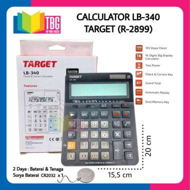 CALCULATOR LB340 TARGET / KALKULATOR 16 ANGKA (R-2899) / ALAT HITUNG/ CALCULATOR 16 DIGIT/ KALKULATO