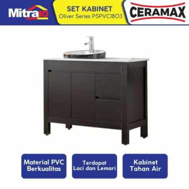 Ceramax Kabinet Dengan Wastafel Kamar Mandi Oliver Series PSPVC1803 (Set)