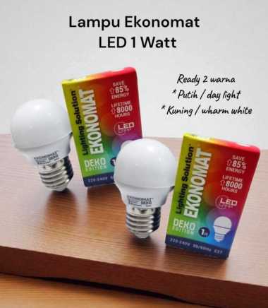 Lampu Bohlam Led 1 Watt , Bola Lampu Tidur, Ekonomat Deko Warm White