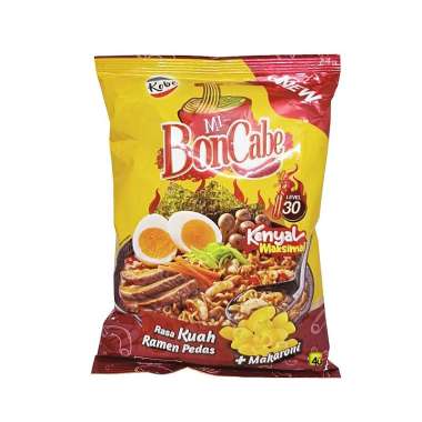 BonCabe - MIE INSTAN dengan Level Pedas - Ukuran BESAR MI MKRONI Lv30