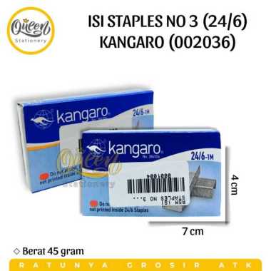 ISI STAPLES NO 3 (24/6) KANGARO (002036) / REFILL STAPLES (002036)