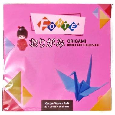 Kertas Origami Forte Double Face Fluorescent 20x20 cm
