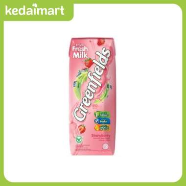 Promo Harga Greenfields UHT Strawberry 250 ml - Blibli
