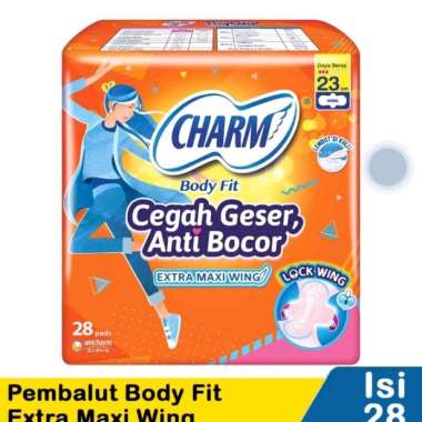 Charm Body Fit Extra Maxi Wing 23cm Pembalut Charm Isi 30 Pads