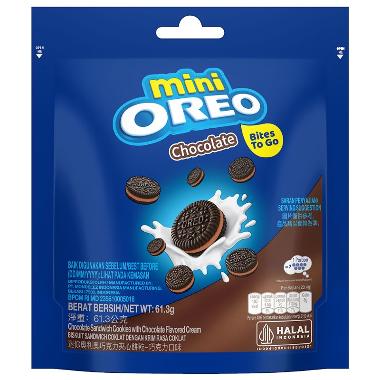 Promo Harga Oreo Mini Biskuit Sandwich Chocolate 61 gr - Blibli