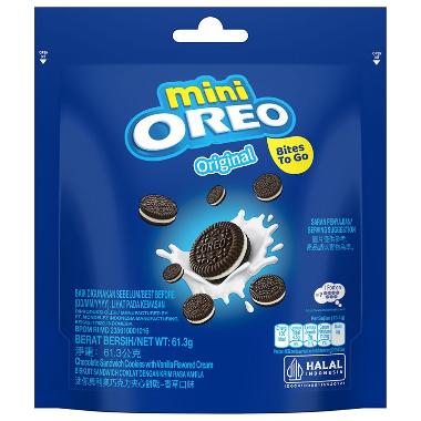Promo Harga Oreo Mini Biskuit Sandwich Vanilla 61 gr - Blibli