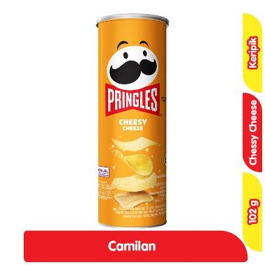 Promo Harga Pringles Potato Crisps Cheesy Cheese 107 gr - Blibli