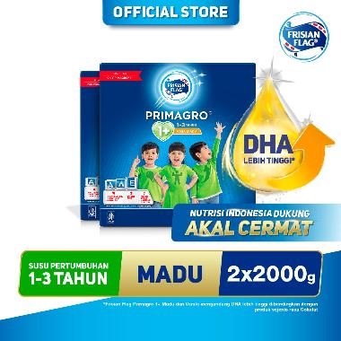 FRISIAN FLAG Primagro 1+ Madu 2000 gr (1-3 tahun) Susu Formula Pertumbuhan Anak x 2 Pcs