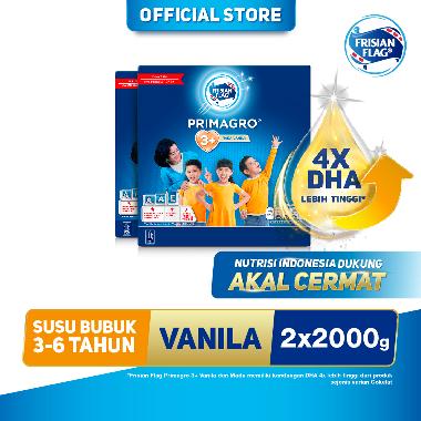 FRISIAN FLAG Primagro 3+ Vanilla 2000 gr Susu Formula Pertumbuhan Anak x 2 Pcs