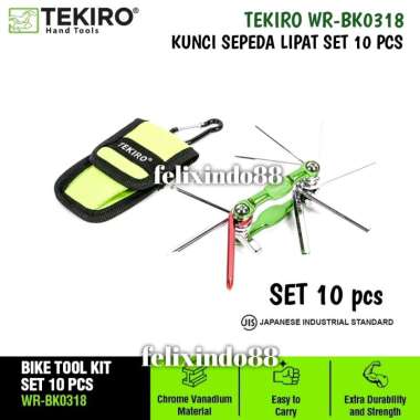 KUNCI L SEPEDA LIPAT 10 PCS TEKIRO ORIGINAL WR-BK0318 KUNCI L HEY KEY SET Anti Karat Kuat