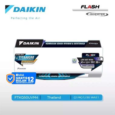 DAIKIN AC Flash Inverter [2 PK] FTKQ50UVM4 + RKQ50UVM4 [INDOOR & OUTDOOR UNIT ONLY] - Thailand
