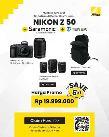 デジタルカメラ Nikon NIKKOR Z 24-50mm f/4-6.3 Daftar Harga Z 50 250 💯 Original & Spesifikasi Lengkap November 2025