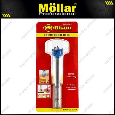 BISON D80981 Forstner Bit 15 mm Mata Bor Kayu Engsel Sendok Hole Saw