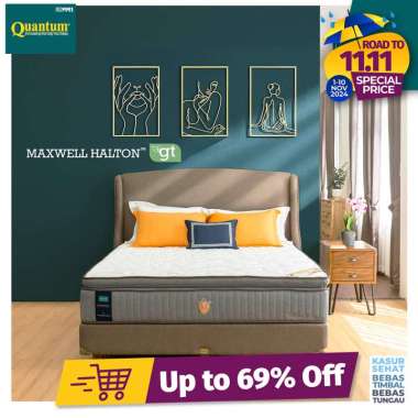 Quantum Springbed Maxwell Halton Greentea Latex Hanya Kasur 90 x 200