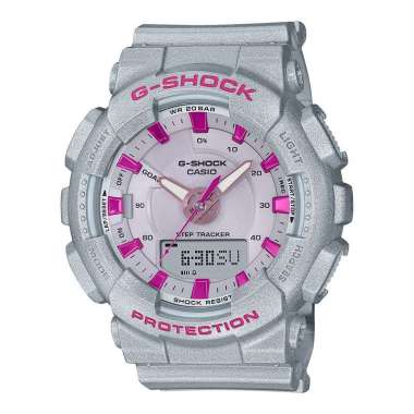 Jam Tangan Wanita Casio G-Shock GMA-S130NP-8ADR Neo Punk Ladies Digital Analog Dial Grey Metallic Re