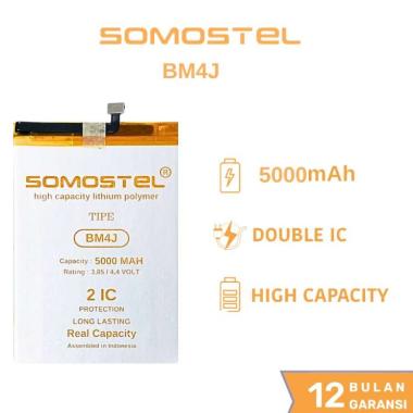 Somostel - Baterai BM4J Redmi Note 8 Pro