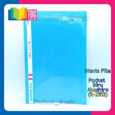 5 PCS BISNIS FILE POCKET / MAP BUSINESS FILE KANTONG / MAP SNEL / SNELHECTER BIRU R-2302