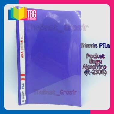 5 PCS BISNIS FILE POCKET / MAP BUSINESS FILE KANTONG / MAP SNEL / SNELHECTER UNGU R-2306
