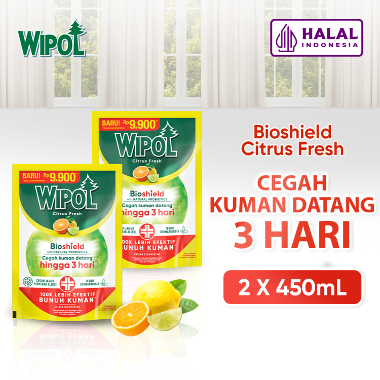 Promo Harga Wipol Bioshield Citrus Fresh 450 ml - Blibli