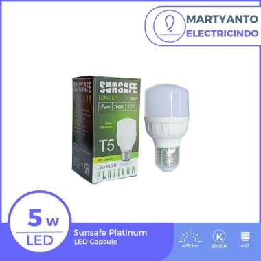 Lampu LED Bohlam Sunsafe Platinum 5 Watt Warna Putih