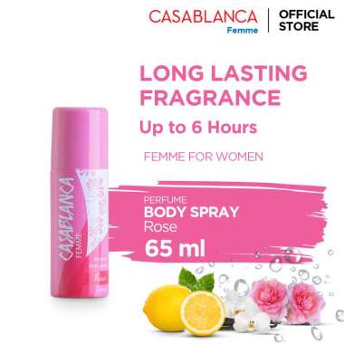 Casablanca Body Spray Rose Parfum Wanita - Pink [65 mL]