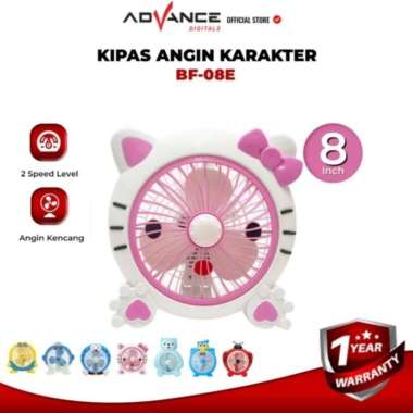 Kipas Angin Karakter Lucu Advance BF-08 |Garansi Resmi Advance| BF08 Kipas Meja Hello Kitty