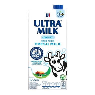Promo Harga Ultra Milk Susu UHT Low Fat Full Cream 1000 ml - Blibli