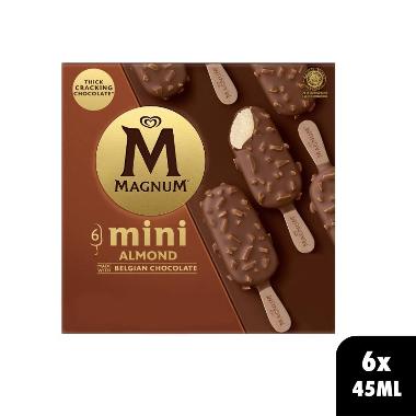 Promo Harga Walls Magnum Mini Almond per 6 pcs 45 ml - Blibli