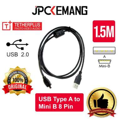 JPC KEMANG TetherPlus USB 2.0 Type A to Mini-B 8-PIN 1.5 Meter TP-UB2AMUCE6-150 Kabel Kamera ORIGINA