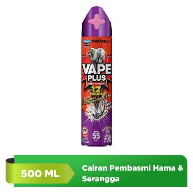 Fumakilla Vape Plus Anti Nyamuk 12 Jam Purple Orchid 500 mL -