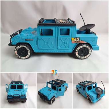 Mainan Mobil Jeep Hummer Wrangler Rubicon Plastik Panjang 26 CM Biru Satelit