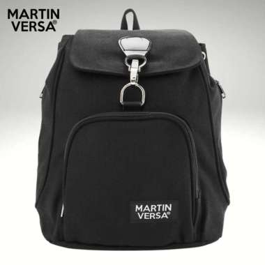 Martinversa TR5 Tas Ransel Backpack Wanita Kanvas Woman Bag Hitam