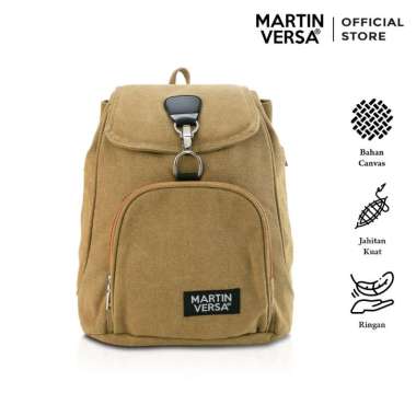 Martinversa TR5 Tas Ransel Backpack Wanita Kanvas Woman Bag Khaki