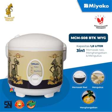 Magic Com Miyako MCM 508 BTK WYG (1,8 L) / Rice Cooker Miyako MCM508 Batik Wayang