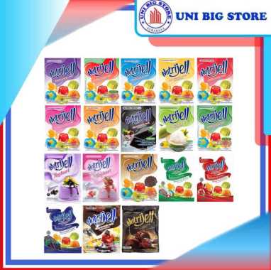 NUTRIJELL Jelly Yoghurt Powder 15gr besar ANEKA RASA Bubuk Agar Puding Plain