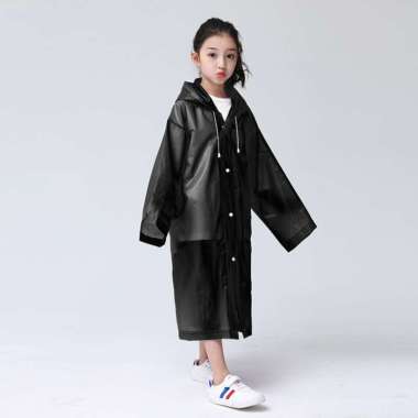OEM SK-C412 C413 Jas Hujan Terusan Bahan EVA RAINCOAT Mantel Hujan Anak Dan Dewasa Semi Transparan P