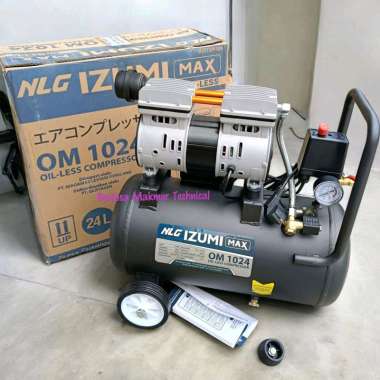 NLG IZUMI MAX OM 1024 1 HP 24L Kompresor Compressor Oilless Tanpa Oli Silent Portable 1HP 24 Liter O