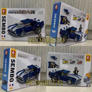 mainan anak sembo block mobil balap sembo block famous car kado ultah 607009