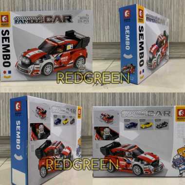 mainan anak sembo block mobil balap sembo block famous car kado ultah 607012