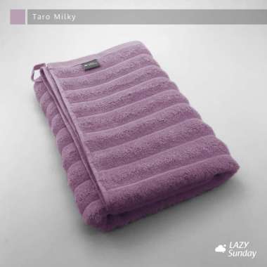 Handuk Mandi - Premium Towel 70x140 cm - LAZY Sunday Taro Milky