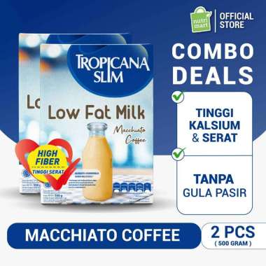 Twin Pack - Tropicana Slim Susu Low Fat Macchiato Coffee 500gr - Bantu Turunkan Kolesterol