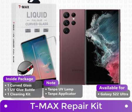 T-MAX Repair Kit Samsung Galaxy S22 Ultra TMAX (1 Tempered Glass + 1 UV Glue)