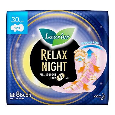 Promo Harga Laurier Relax Night 30cm 8 pcs - Blibli