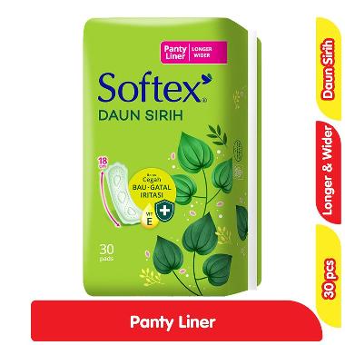Promo Harga Softex Pantyliner Daun Sirih Longer and Wider 30 pcs - Blibli