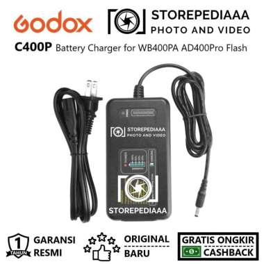 Godox C400P Battery Charger for WB400P WB400PA of AD400Pro Flash black