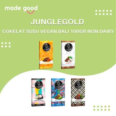 Milk Chocolate Junglegold - Cokelat Susu Vegan Bali 70gr Non Dairy Caramel Crunch