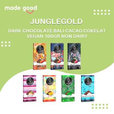 Dark Chocolate Bali Junglegold Cacao Cokelat Vegan 70gr Non Dairy Orange