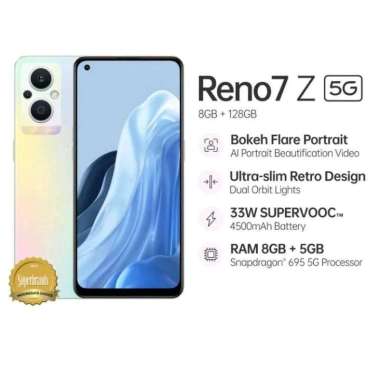 Oppo Reno 7z 5G Ram 8 Rom 128GB Hitam