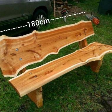 kursi kayu jati live edge